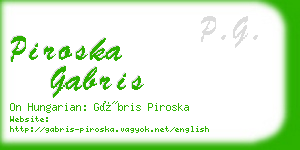 piroska gabris business card